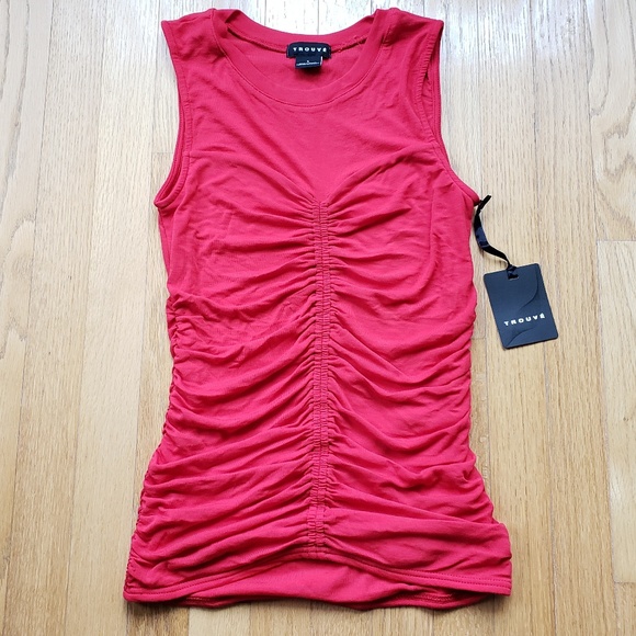 Trouve Tops - Trouve Red Blouse